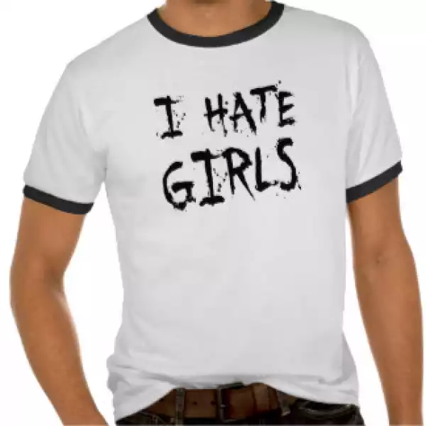 Hilarious! Boyfriend made to wear ‘I hate girls’ T-shirt by jealous GF.See Photo