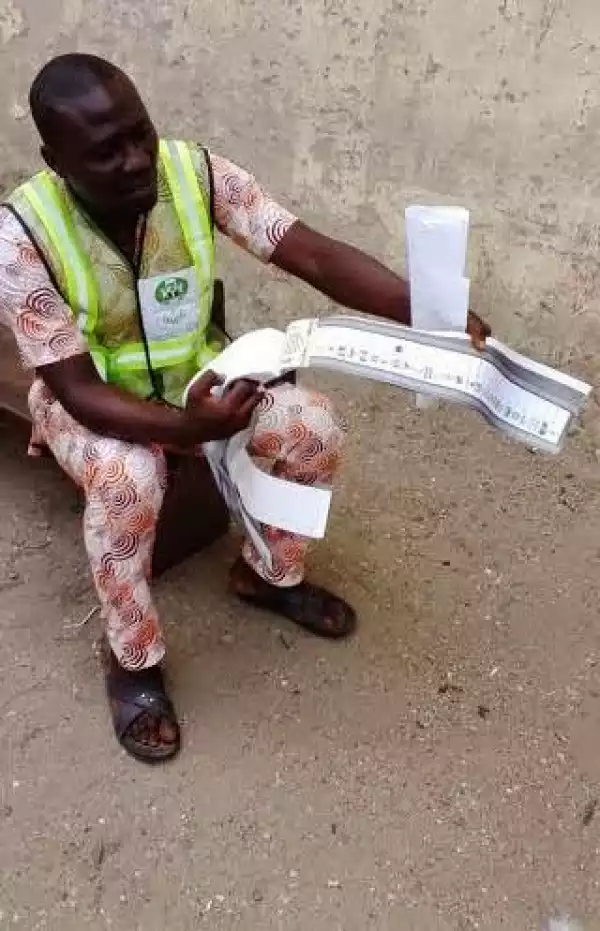 INEC Official Caught With Thumb-Printed Ballot Papers