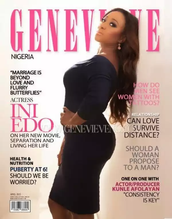 Ini Edo Covers April Issue Of Genevieve Magazine
