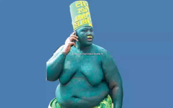 Man Turns Himself Into Attraction At Lagos Carnival (See Trending Photo)