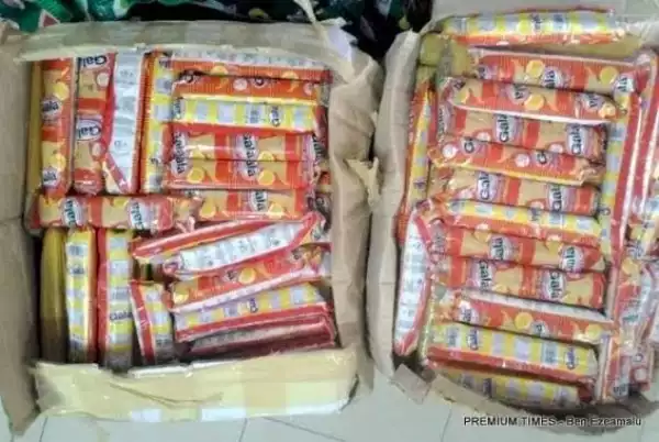 Nigerian arrested at Lagos airport with Indian hemp stuffed in packs of gala