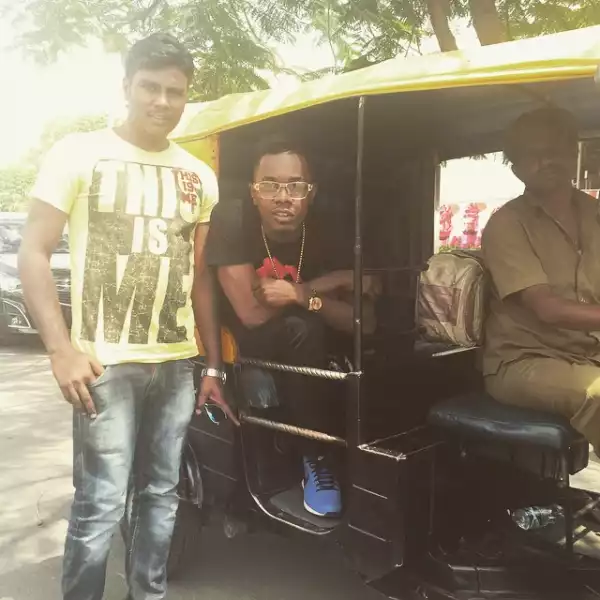 Patoranking Take A Pose With Tricycle In India