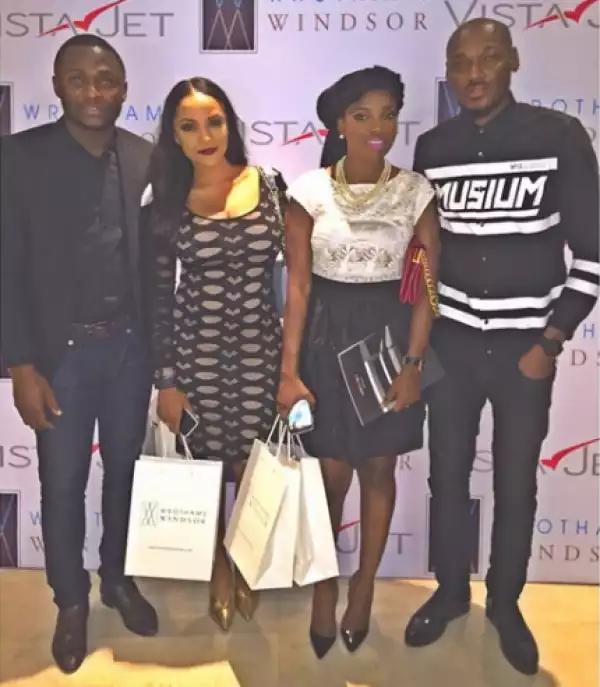 Stylish Annie and 2face step out with Ubi Franklin & Freda Francis
