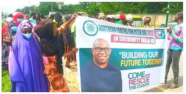 Northern Youths Mobilize Support For Peter Obi, Embark On Solidarity Walk(photo)