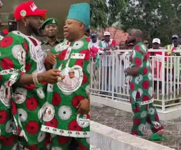 Davido Leads Prayer Session At His Uncle’s Campaign Rally In Osun (Video)