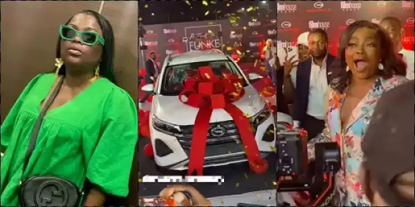 Funke Akindele Receives Brand New Car Gift