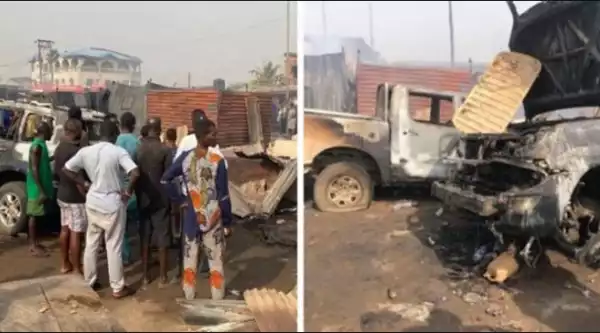 Gas Explosion Destroys Millions Of Goods, Properties In Lagos Community Market