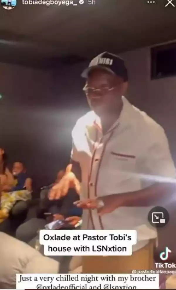 Pastor Tobi Adegboyega Dances As Oxlade Performs In His House With Members Of His Church Choir As Backup Singers (Video)