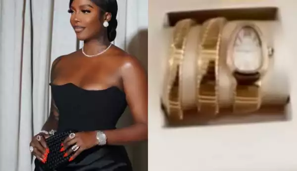 Tiwa Savage Splashes N49 million On Serpenti Turbogas Watch (Video)