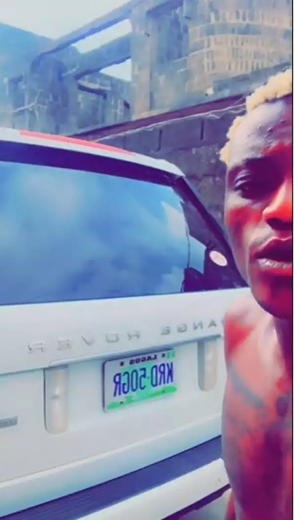 Singer Portable In Tears After Getting Range Rover Car As Gift, Days After Receiving First Car (Video)
