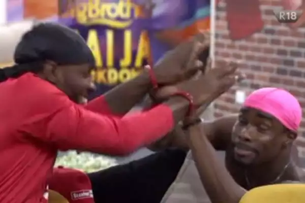 #BBNaija: Neo And Prince Win ScanFrost Task And Takes Home A Product