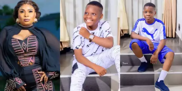 “You are my split image” Laide Bakare celebrates son as he turns 10