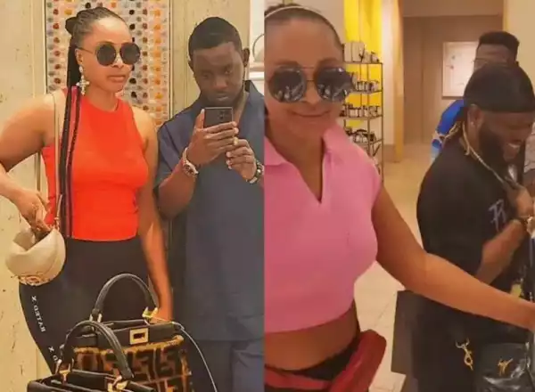 Olu Maintain Treats Ay’s Wife, Mabel To Shopping Spree In Atlanta Following House Fire (Video)