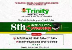 Trinity Polytechnic announces 8th Matriculation Ceremon