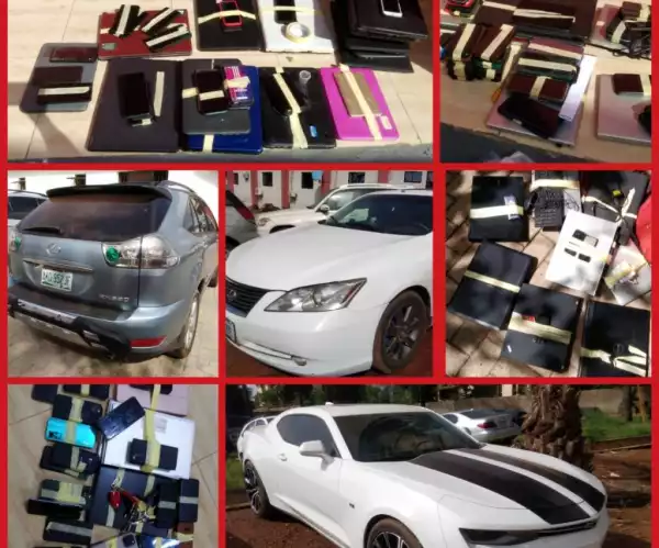 EFCC arrests 100 ‘Yahoo Boys’ in Enugu, recover exotic cars