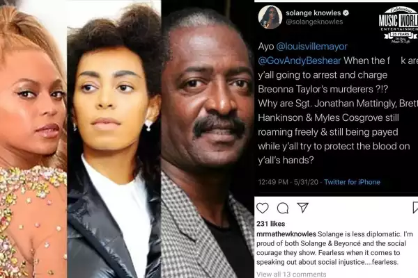 Arrest and charge her killers- Solange Knowles demands justice for Breonna Taylor, a 26-year-old Black woman recently shot dead by police