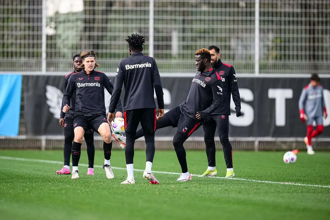 Bundesliga: Boniface back in full training at Bayer Leverkusen