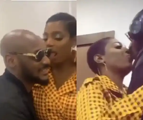 Singer 2baba and his wife, Annie share a kiss in romantic video