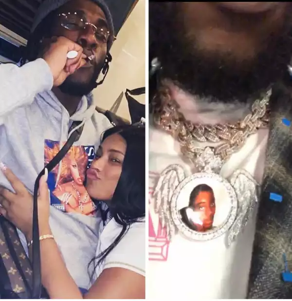 Singer Burna Boy Shows Off The Expensive Necklace He Got From His “Wife “, Stefflon Don