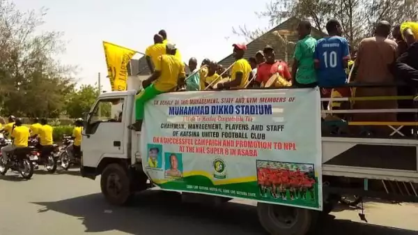 NPFL promotion: Katsina United players get heroic welcome from fans