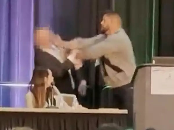 Angry husband slaps doctor at a medical conference, accuses him of sexually assaulting his wife