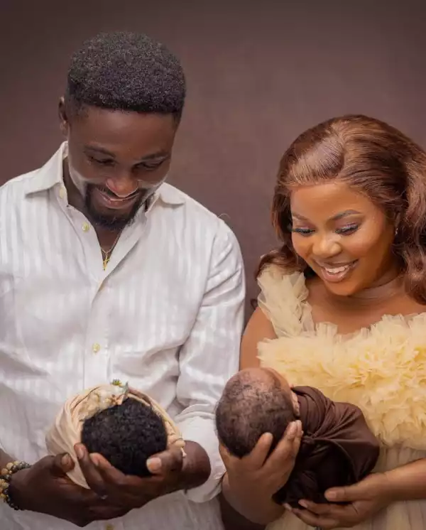 Actors, Seyi Edun And Adeniyi Johnson Share Lovely Photos With Their Twins As They Clock 41 Days