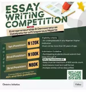 Ominira Initiative Undergraduate Essay Writing Competition