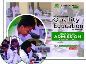 Eko University of Medicine and Health sciences admission for 2024/2025 session
