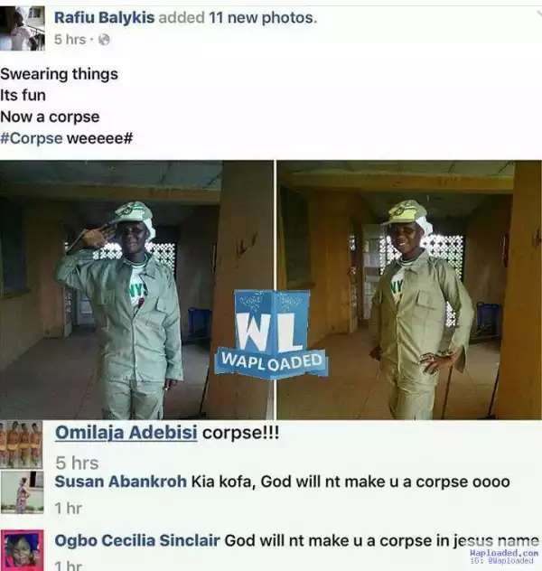 See Hilarious Photo a Youth service Corp member share, OMG