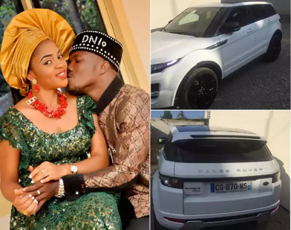 Nigerian Footballer, Dickson Nwakaeme Gifts Wife Brand New Range Rover [Photos]